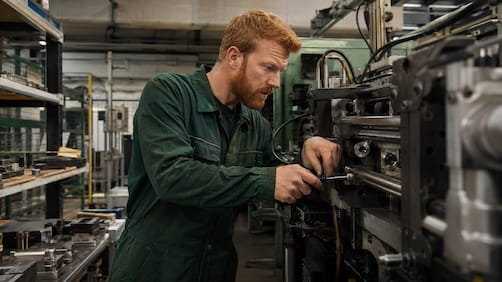 International rekrutierter Industriemechaniker