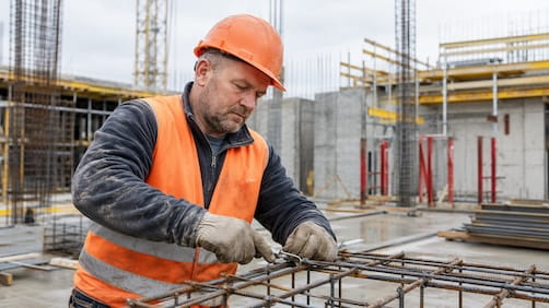 International rekrutierte Maurer und Betonbauer